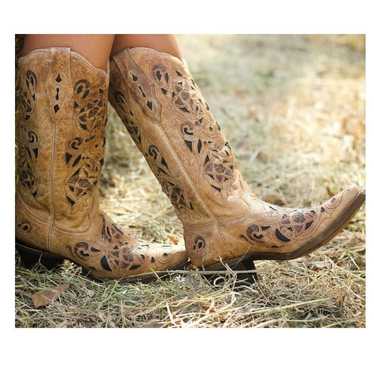 Antique Leather Corral Boots - image 1