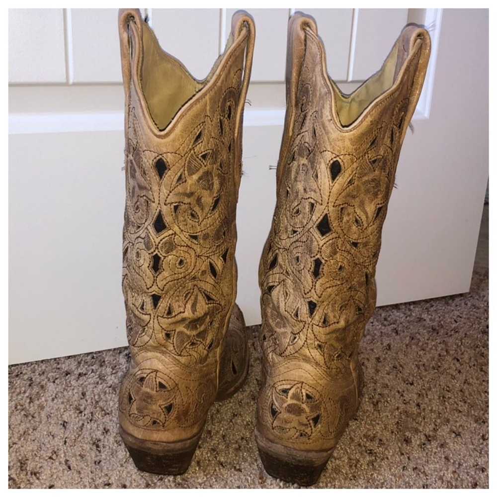 Antique Leather Corral Boots - image 5