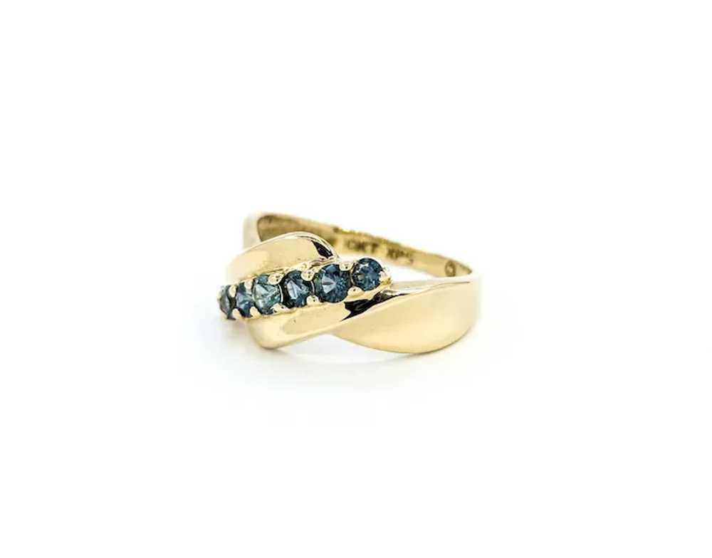 Stunning Blue Topaz Ring in 10k Yellow Gold - image 3