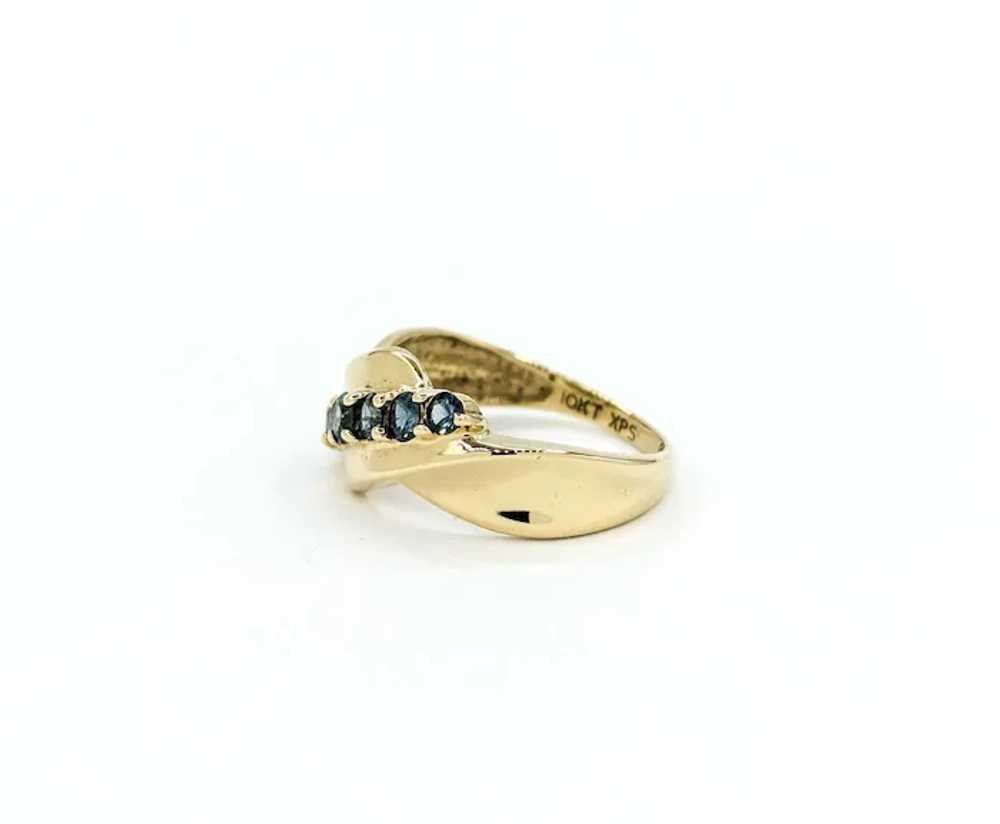 Stunning Blue Topaz Ring in 10k Yellow Gold - image 6