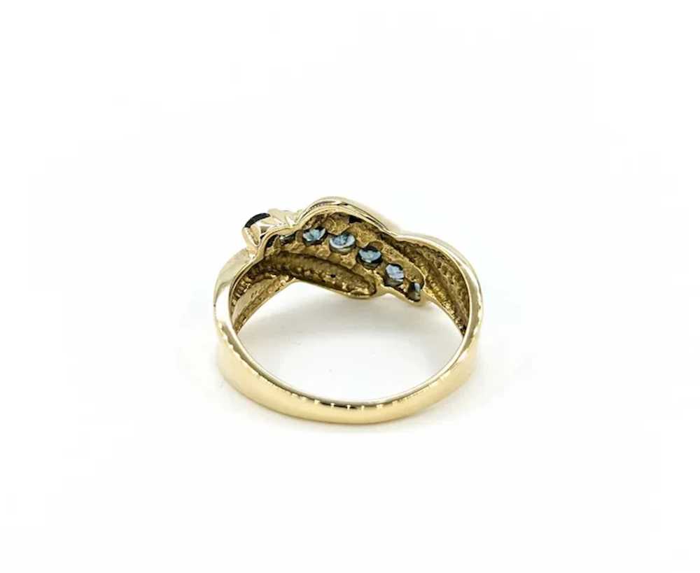 Stunning Blue Topaz Ring in 10k Yellow Gold - image 8