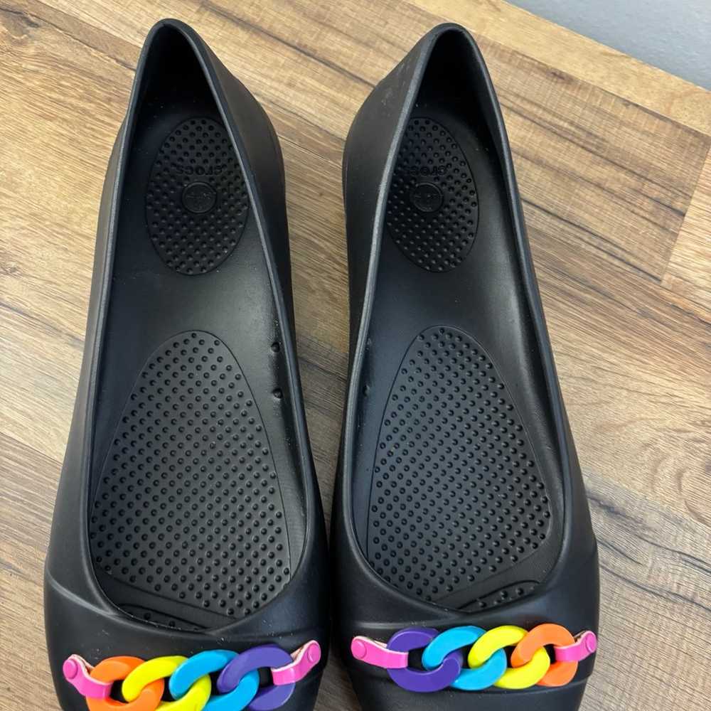 Crocs Gianna Rainbow Chain Ballet Flats Slip On S… - image 6