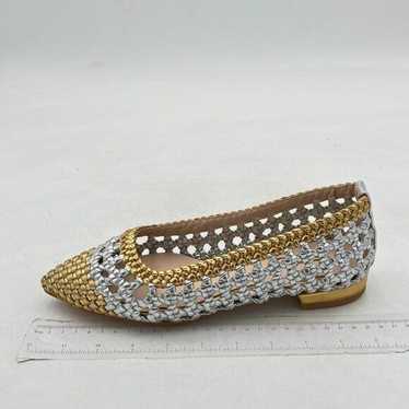 FSJ Gold Stylish Comfort Slip On Ballet Flat Walk… - image 1