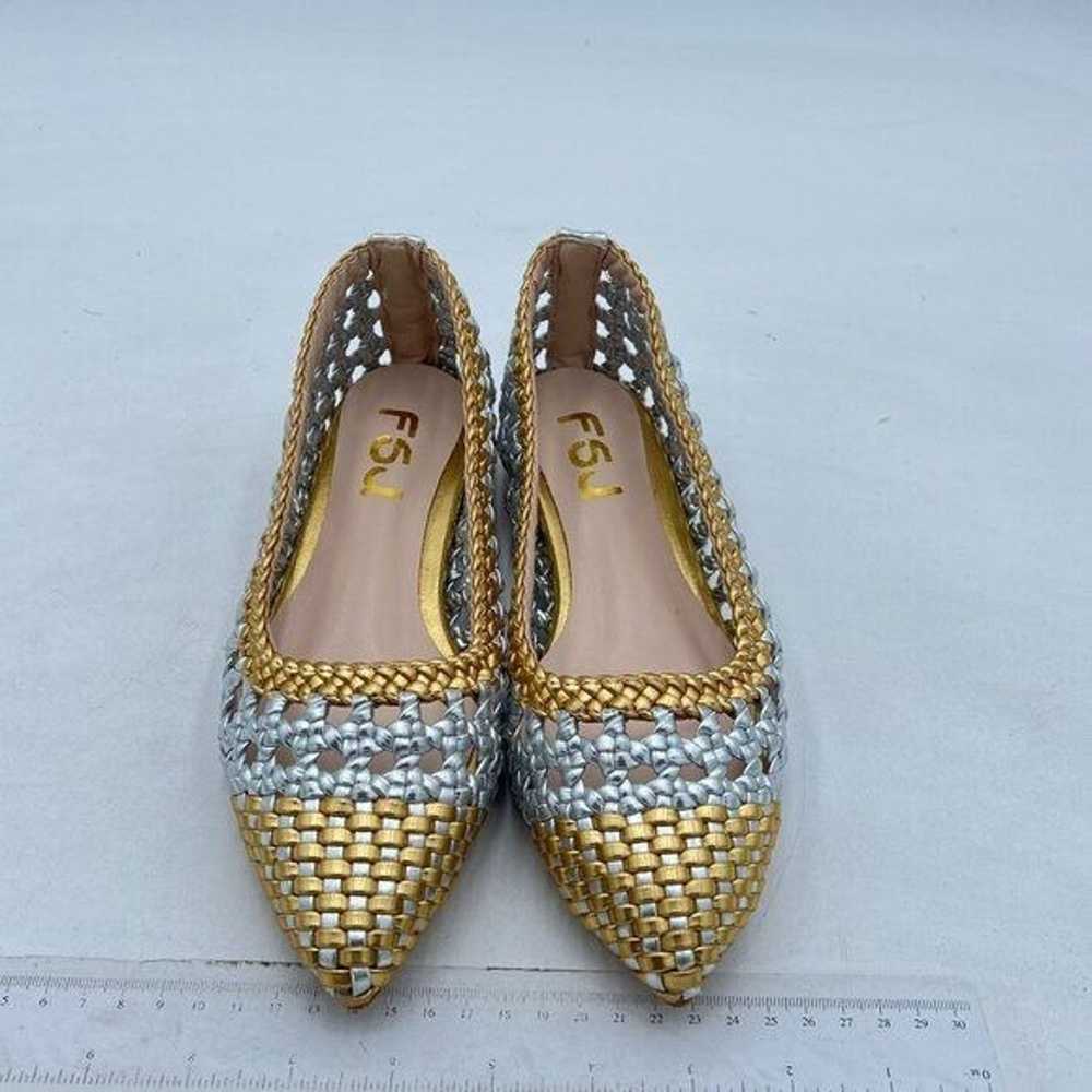 FSJ Gold Stylish Comfort Slip On Ballet Flat Walk… - image 2