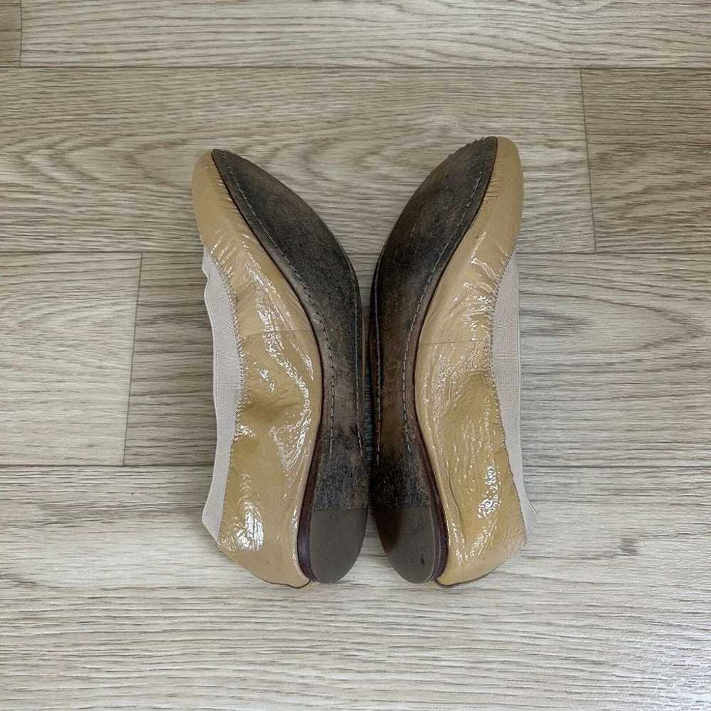 Tory Burch Tan Patent Leather Elastic Ballet Flat… - image 7