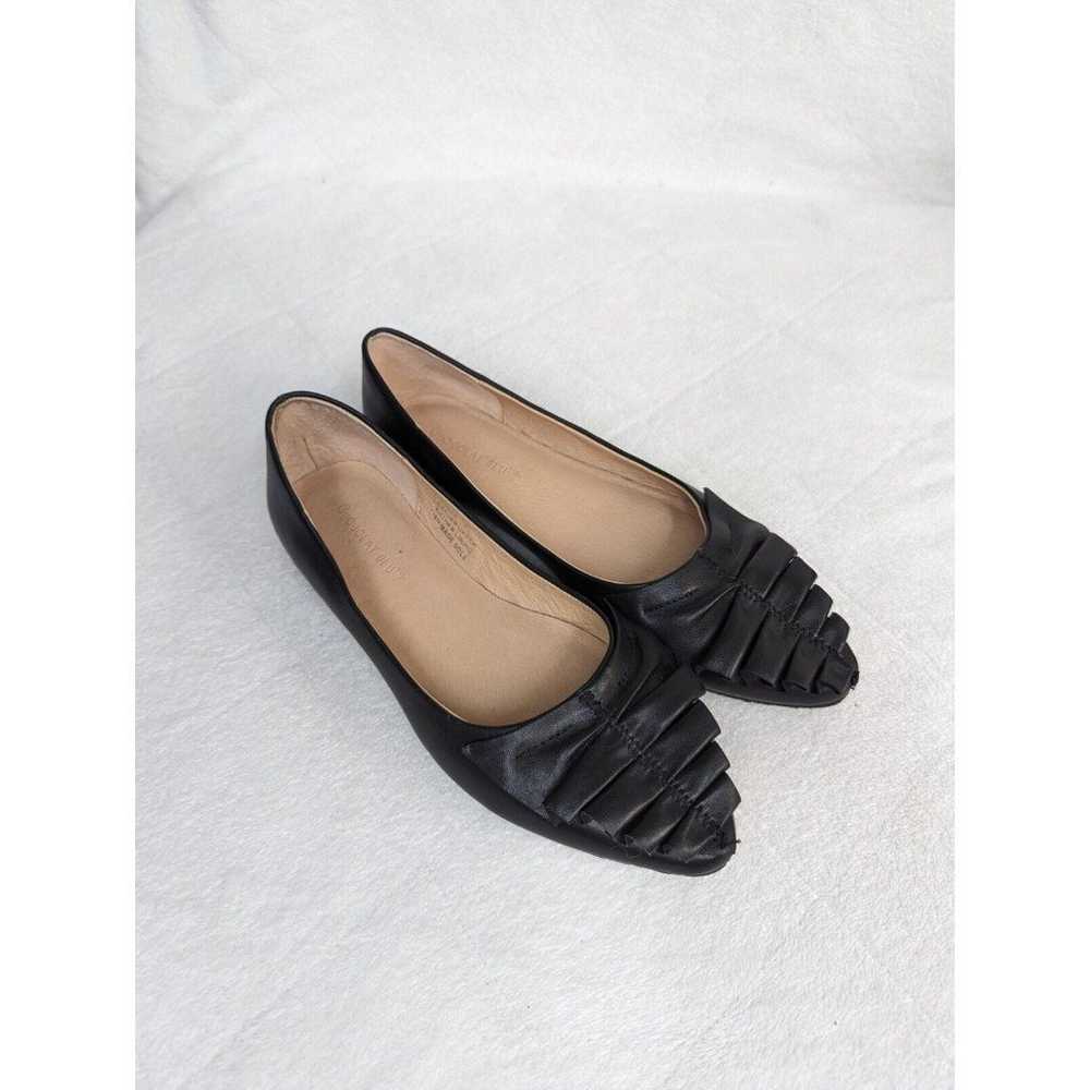 Chocolat Blu Gianni Leather Black Flats Pointed T… - image 2