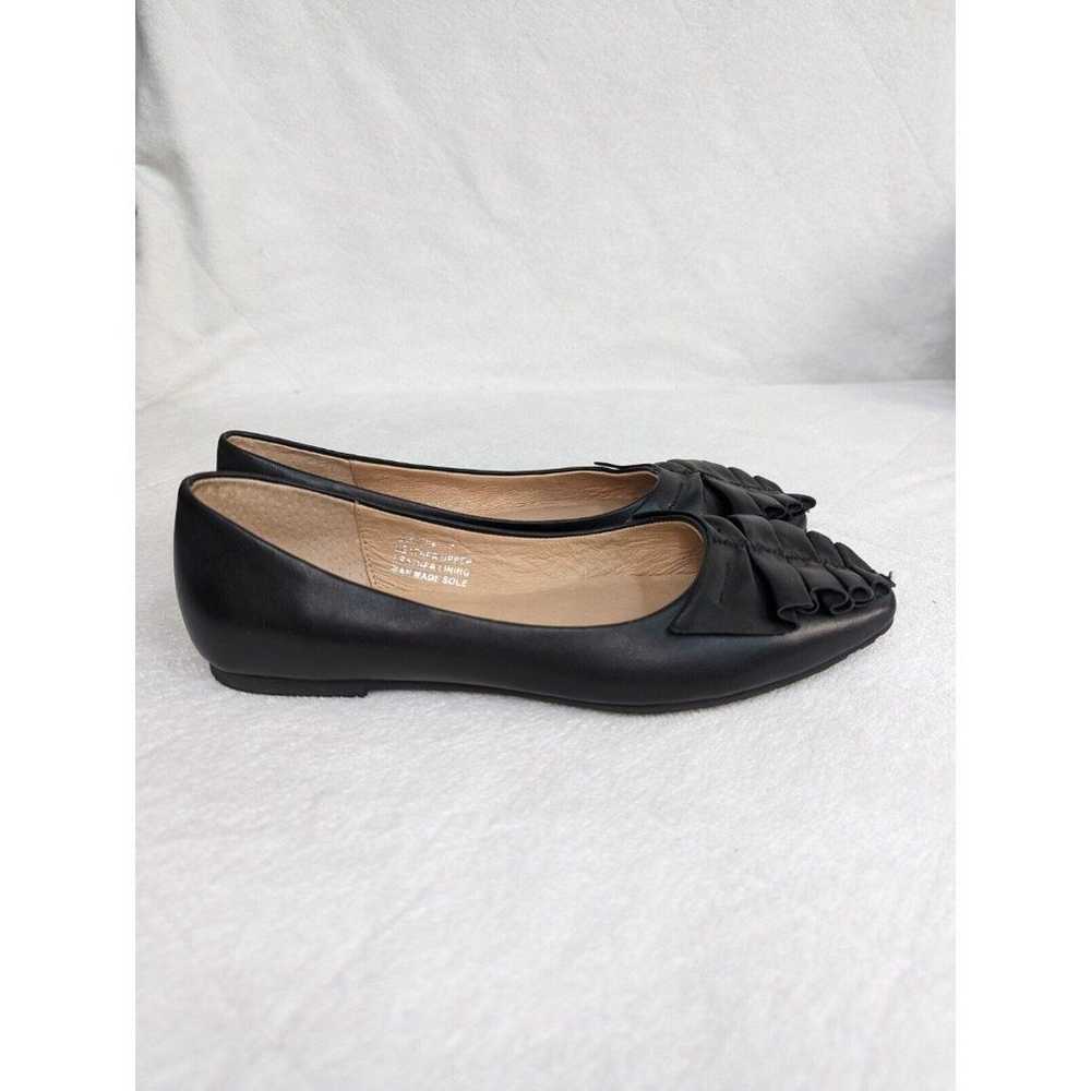 Chocolat Blu Gianni Leather Black Flats Pointed T… - image 3