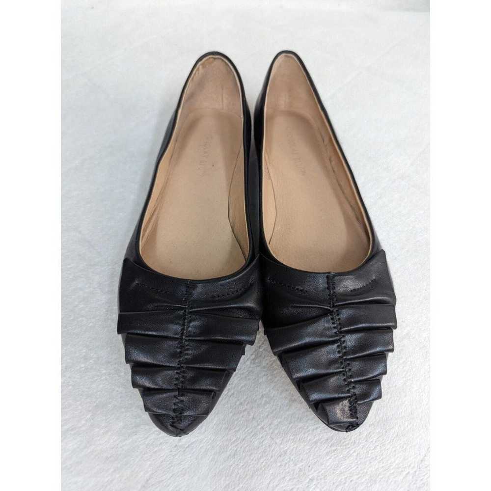 Chocolat Blu Gianni Leather Black Flats Pointed T… - image 6