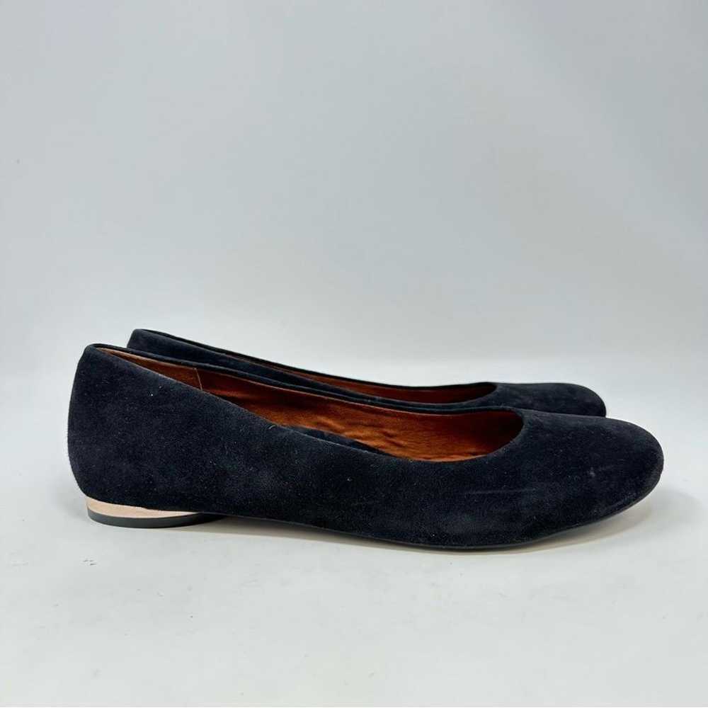 Vionic Hannah Round Toe Suede Flat Black Size 11 - image 4