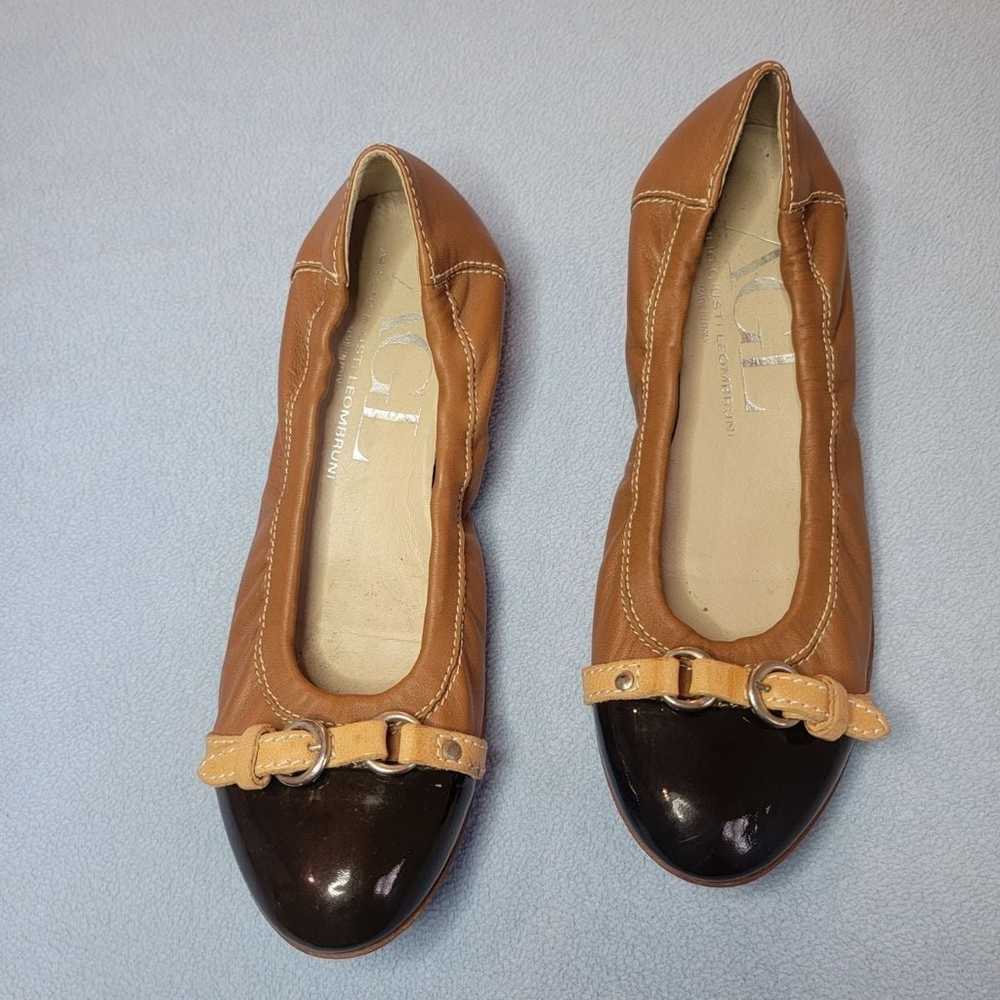 AGL Soft Brown Leather Ballerina Flats Shoes 5 - image 1