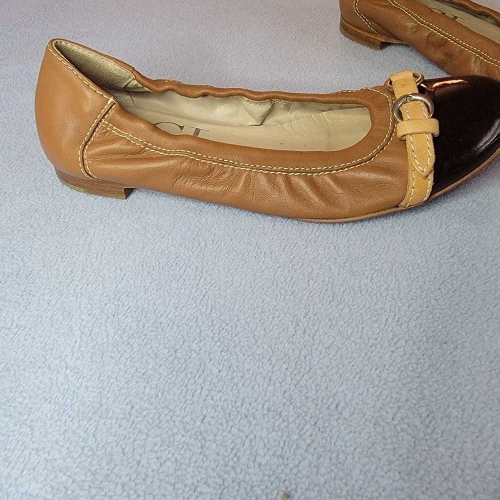 AGL Soft Brown Leather Ballerina Flats Shoes 5 - image 3