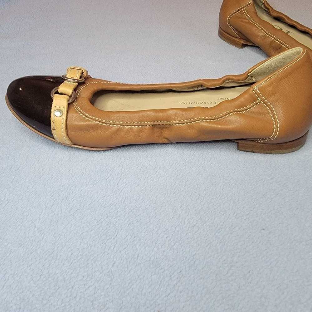 AGL Soft Brown Leather Ballerina Flats Shoes 5 - image 5