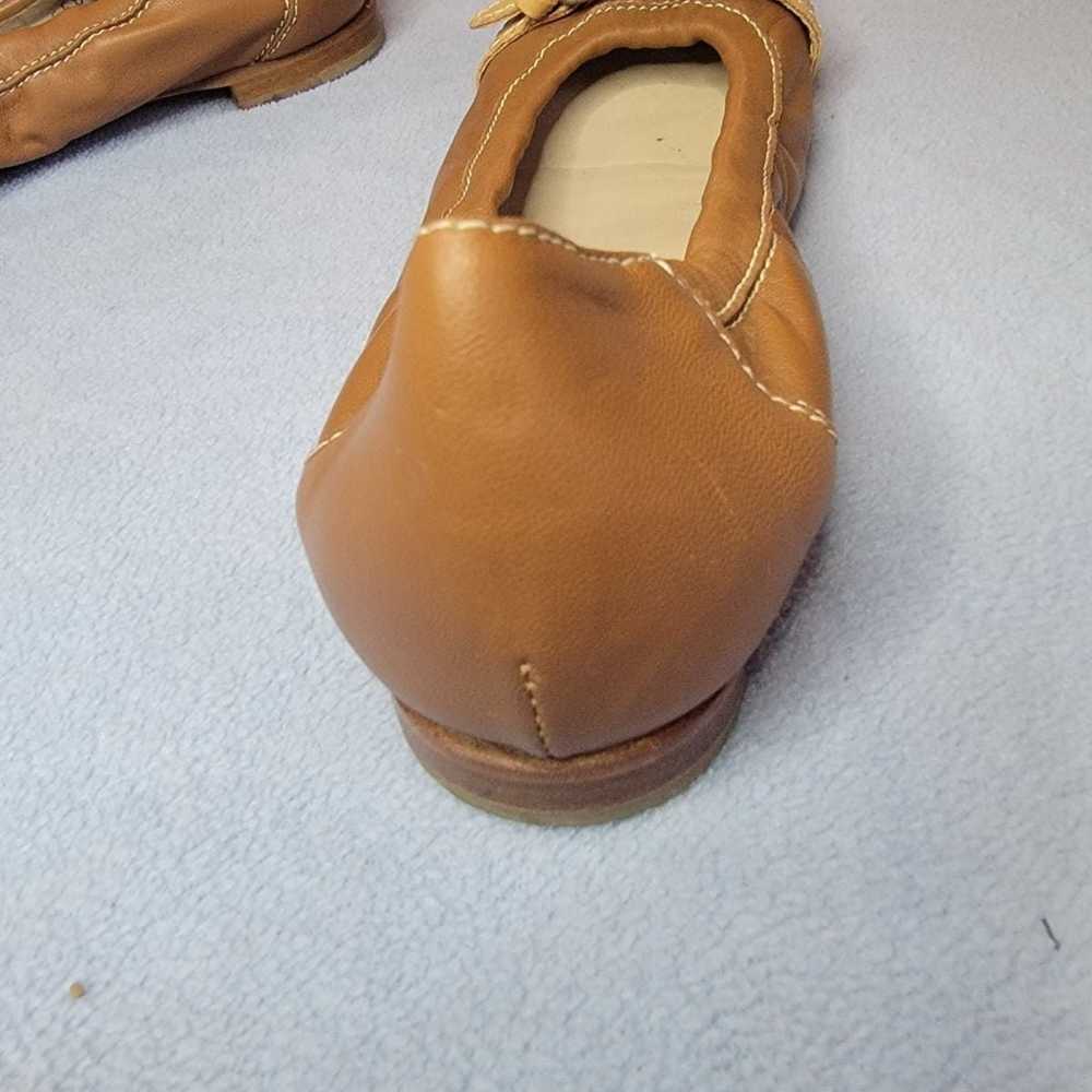 AGL Soft Brown Leather Ballerina Flats Shoes 5 - image 7