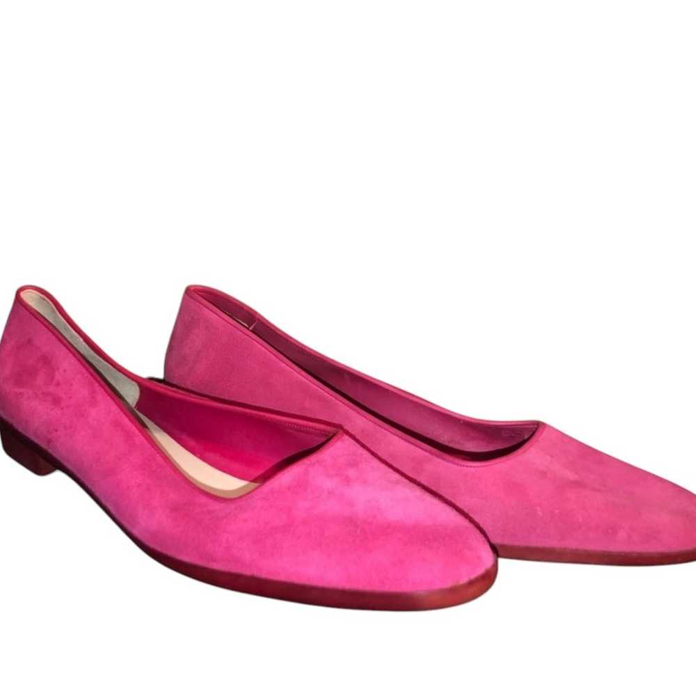 Salvatore Ferragamo Sz 10N (Narrow) Pink Suede Fl… - image 3