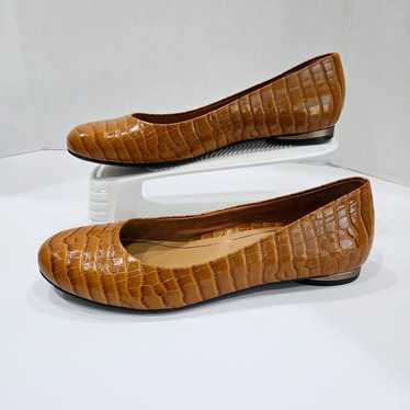 Vionic Hannah Croc Womens Size 9.5 Brown Embossed… - image 1