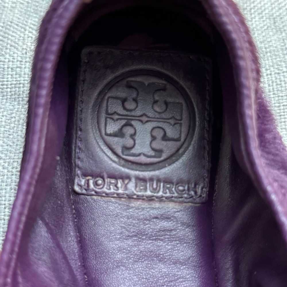 TORY BURCH Eddie Purple Calf Hair Pony Ballet Fla… - image 8