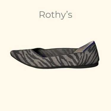 Rothy’s The Point Zebra Print Flats Size 8