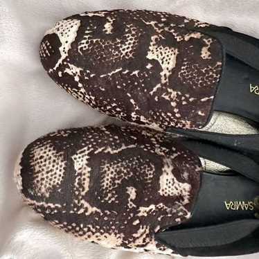 YOSI SAMRA | Brown Black Cream Snake Print Foldab… - image 1