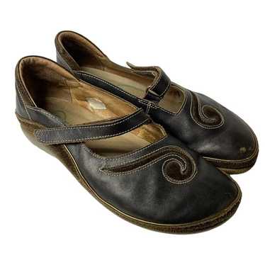 Naot Israel Matai Mary Jane Loafers Shoes Brown Sz