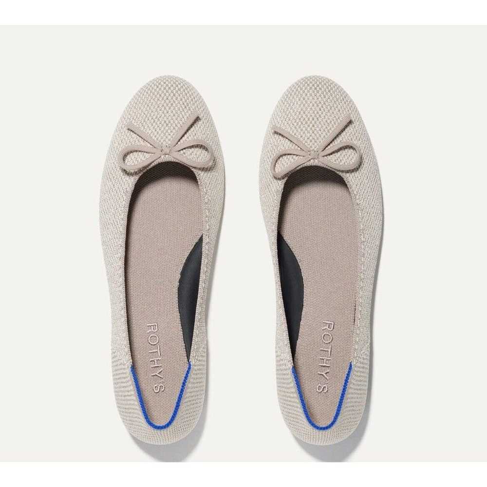 Rothy's The Ballet Flat Beige/tan  & Blue Lining … - image 1