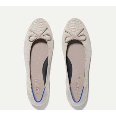 Rothy's The Ballet Flat Beige/tan  & Blue Lining … - image 1