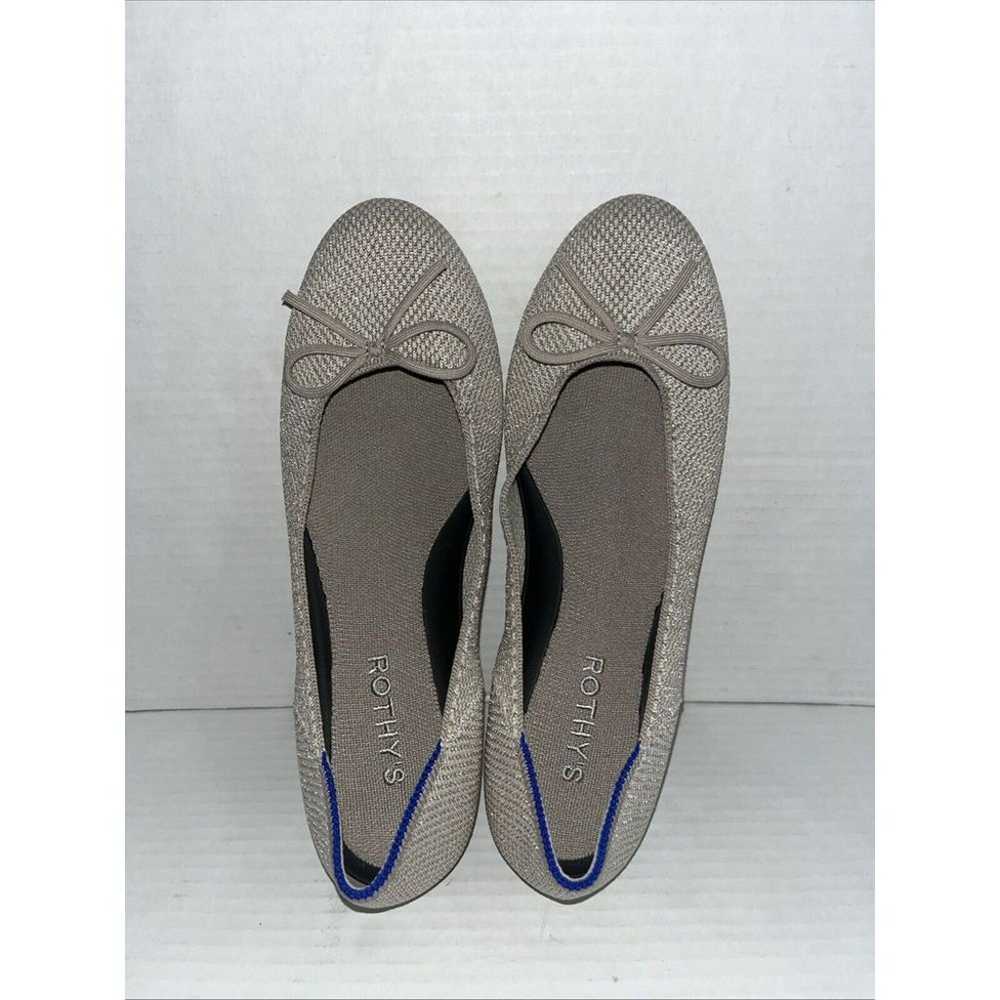 Rothy's The Ballet Flat Beige/tan  & Blue Lining … - image 2