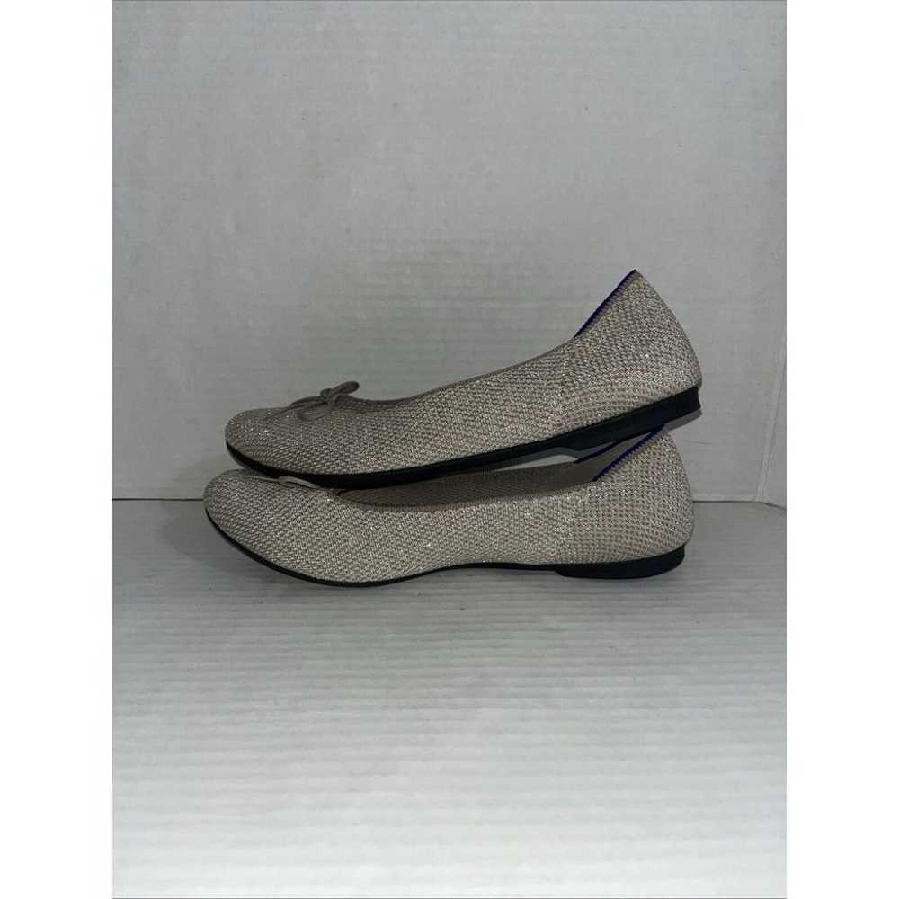 Rothy's The Ballet Flat Beige/tan  & Blue Lining … - image 5