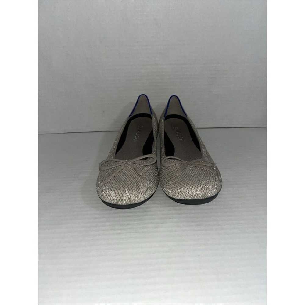 Rothy's The Ballet Flat Beige/tan  & Blue Lining … - image 6