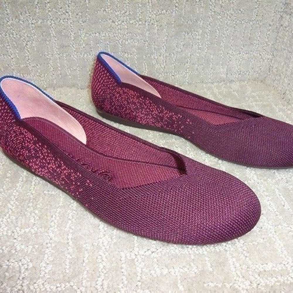 Rothys The Flat Women's Size 8 US Fig Phyton Roun… - image 10