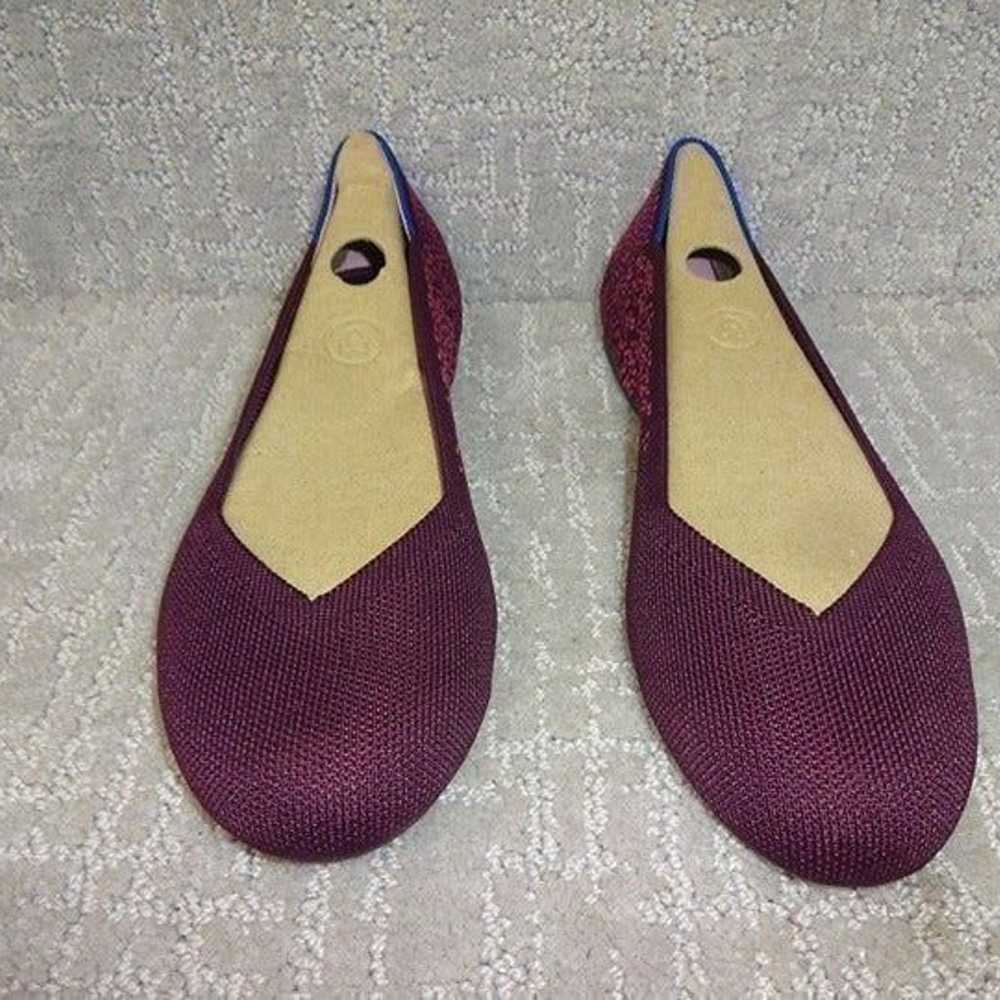 Rothys The Flat Women's Size 8 US Fig Phyton Roun… - image 2