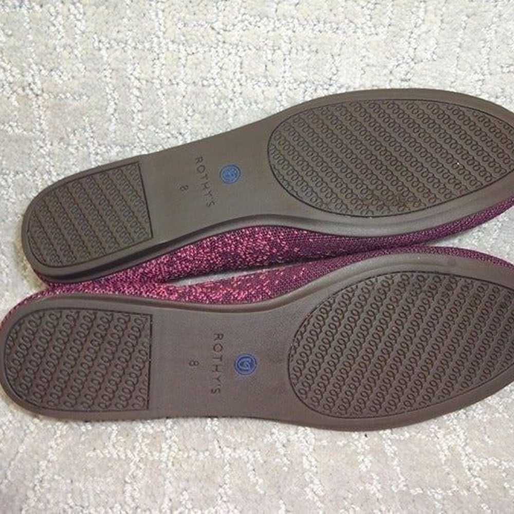 Rothys The Flat Women's Size 8 US Fig Phyton Roun… - image 6