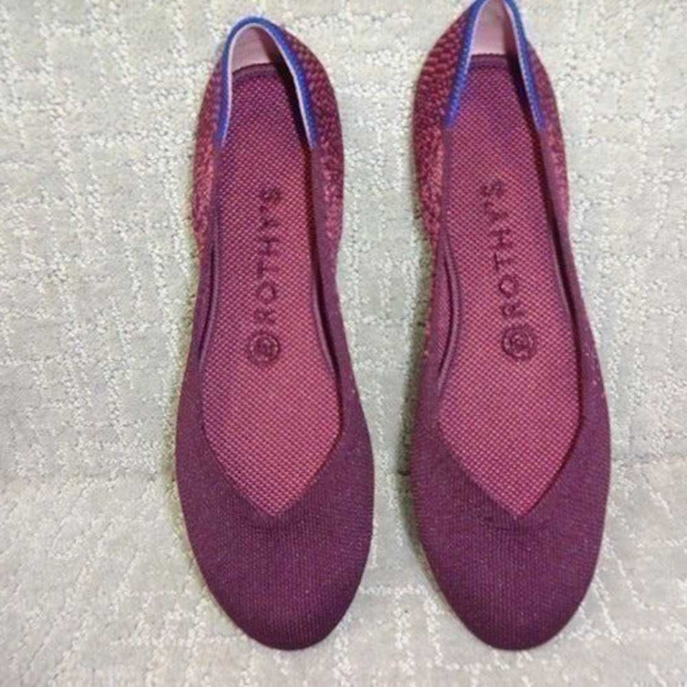 Rothys The Flat Women's Size 8 US Fig Phyton Roun… - image 7