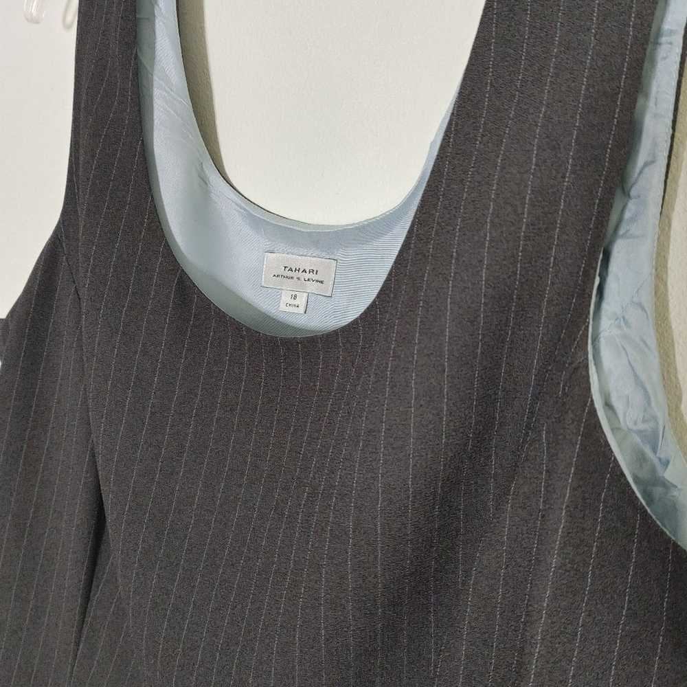 Vintage Y2K Tahiri Grey striped tank top - image 2