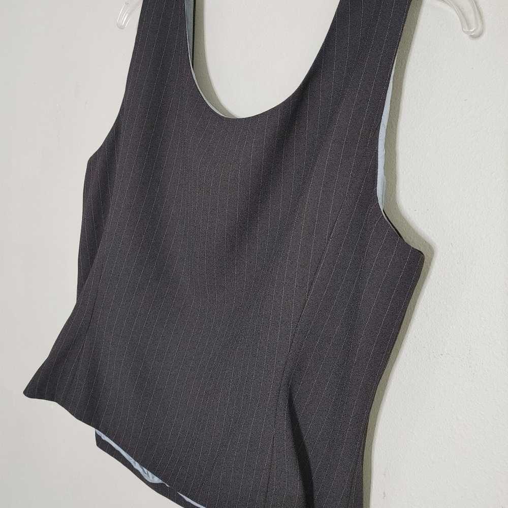 Vintage Y2K Tahiri Grey striped tank top - image 3