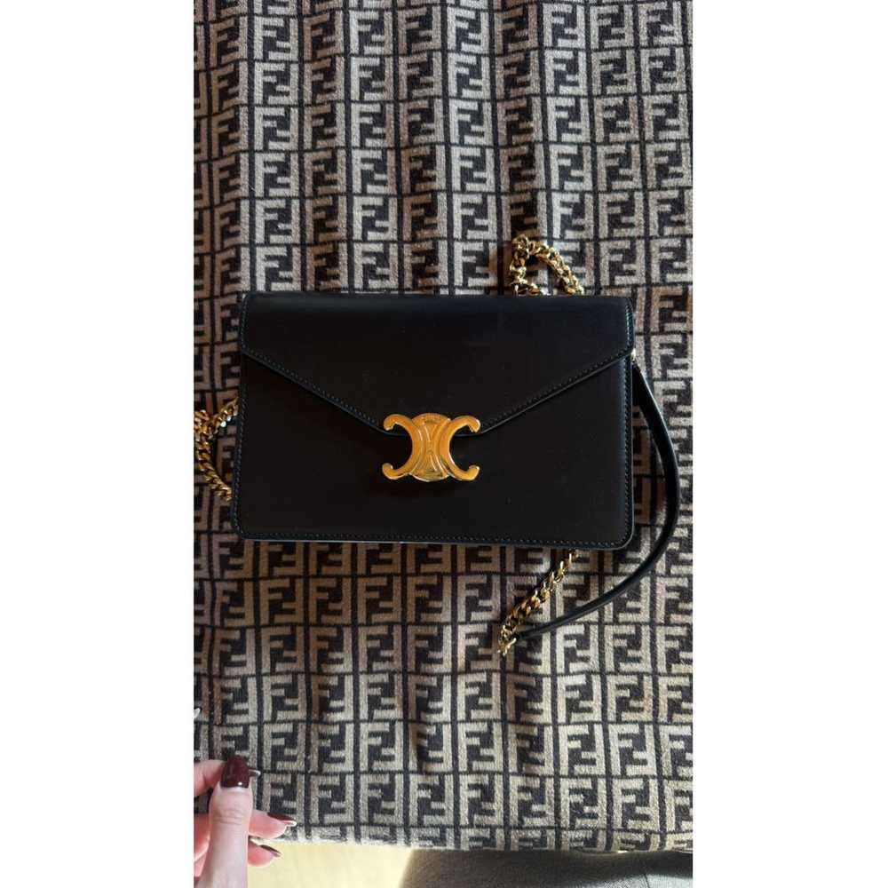 Celine Triomphe leather clutch bag - image 6