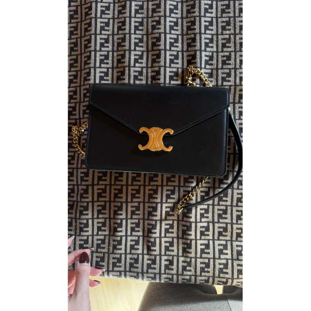 Celine Triomphe leather clutch bag - image 7