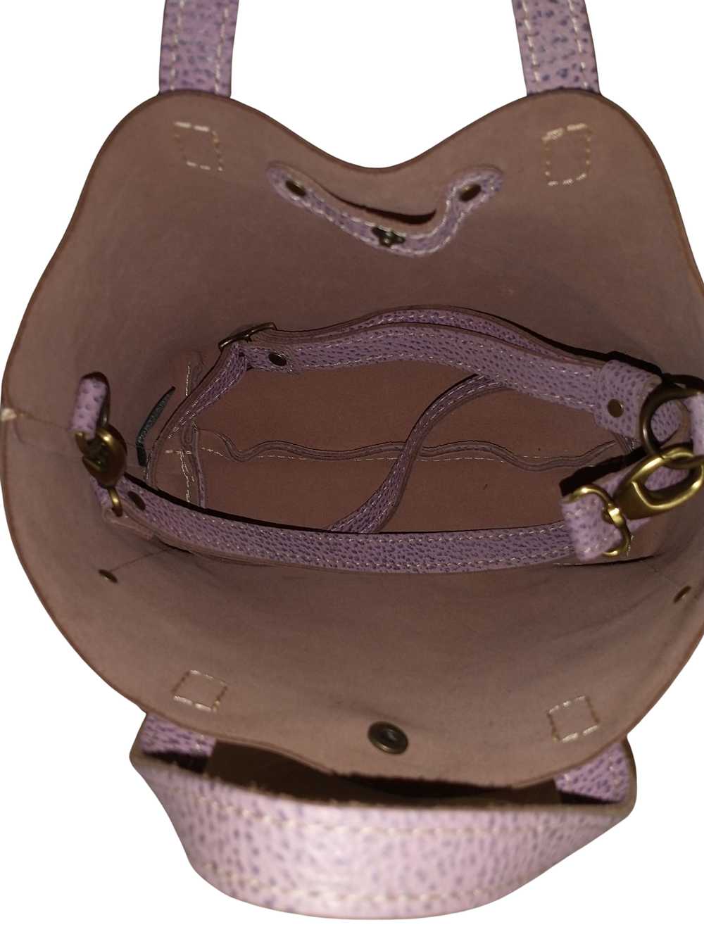 Portland Leather 🦄 Lilac Mini Snap Crossbody Tot… - image 7