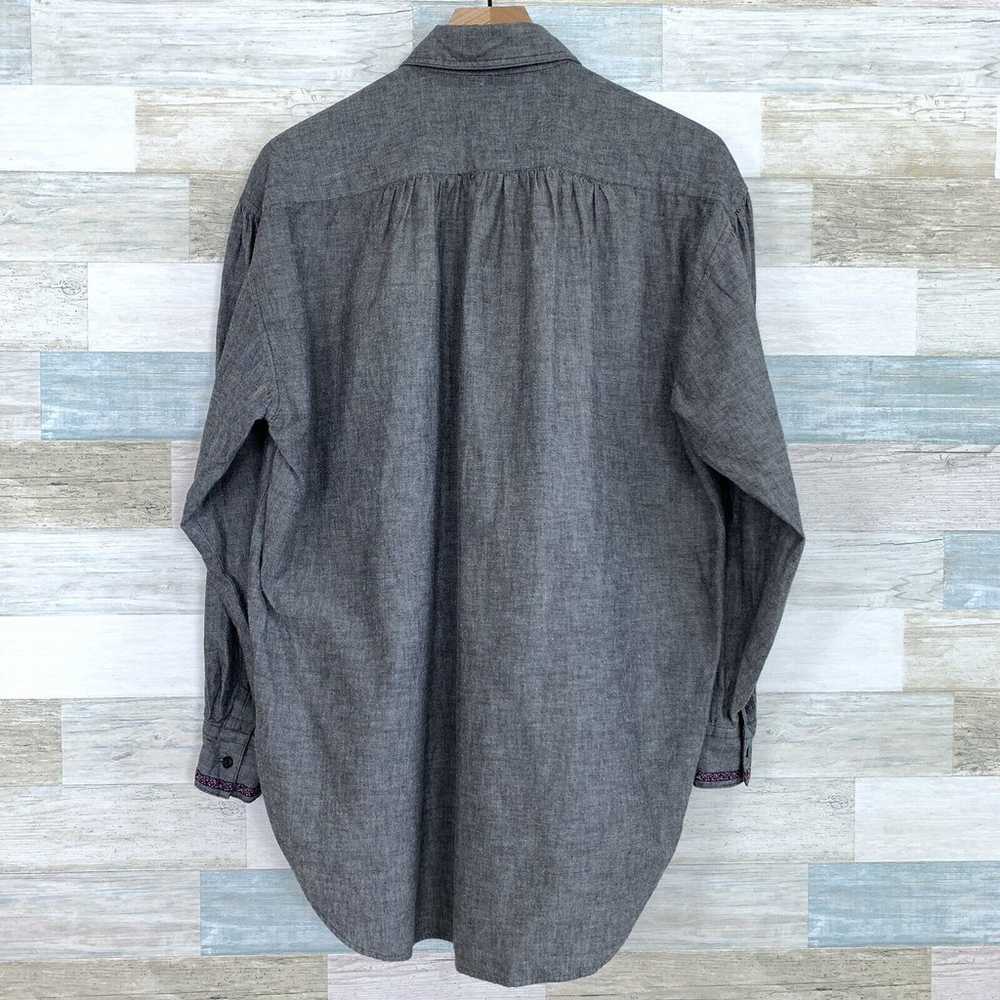 Banana Republic Oversized Button Down Shirt Gray … - image 6