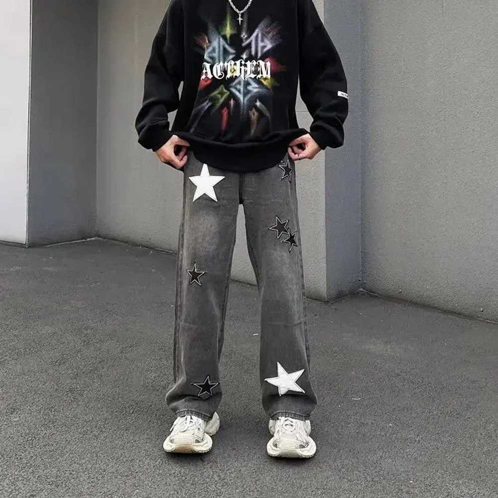 Japanese Brand × Jean × Streetwear Retro loose fi… - image 1