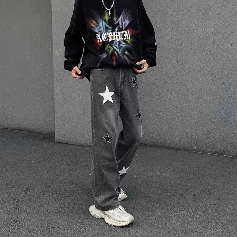 Japanese Brand × Jean × Streetwear Retro loose fi… - image 2