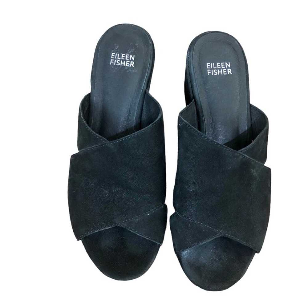 Eileen Fisher Haven Tumbled Nubuck Slide Heeled S… - image 2