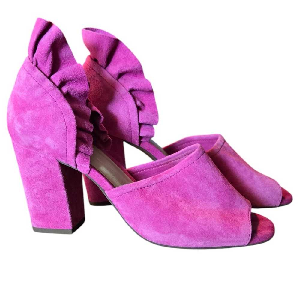 Seychelles Ruffle Block Heel High Heels Size 7.5 - image 1