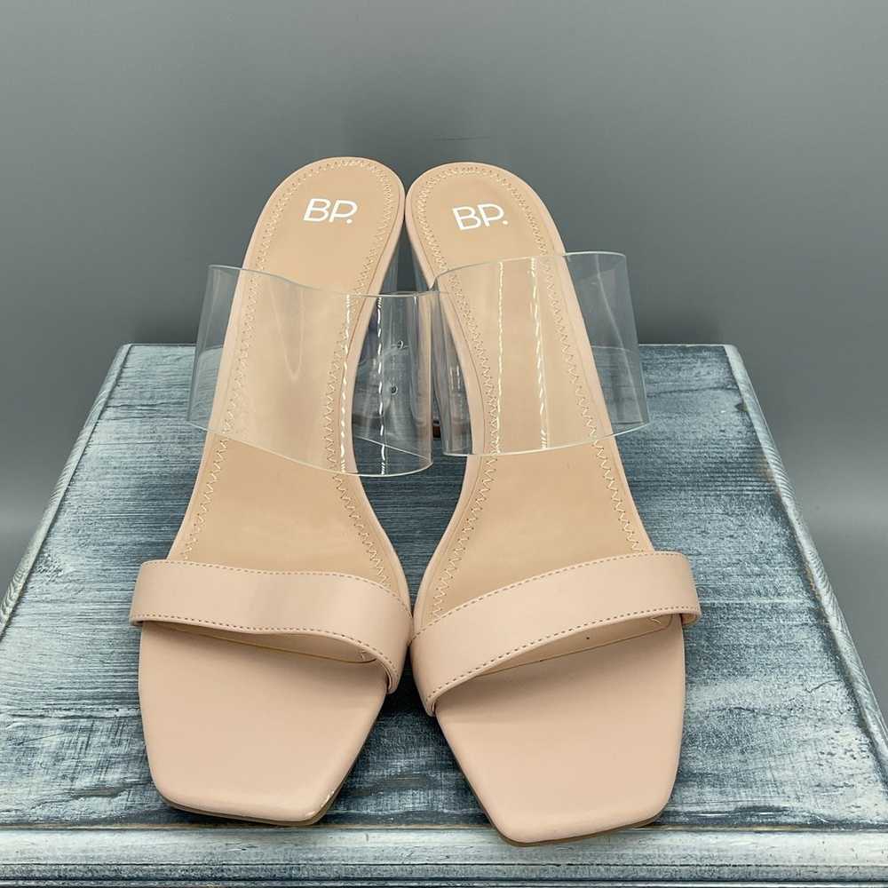 NEW BP Women’s Naomi Clear Block Heel Sandals Tan… - image 3