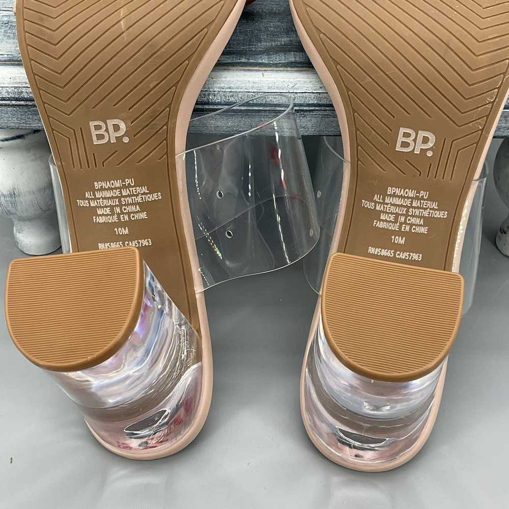 NEW BP Women’s Naomi Clear Block Heel Sandals Tan… - image 8