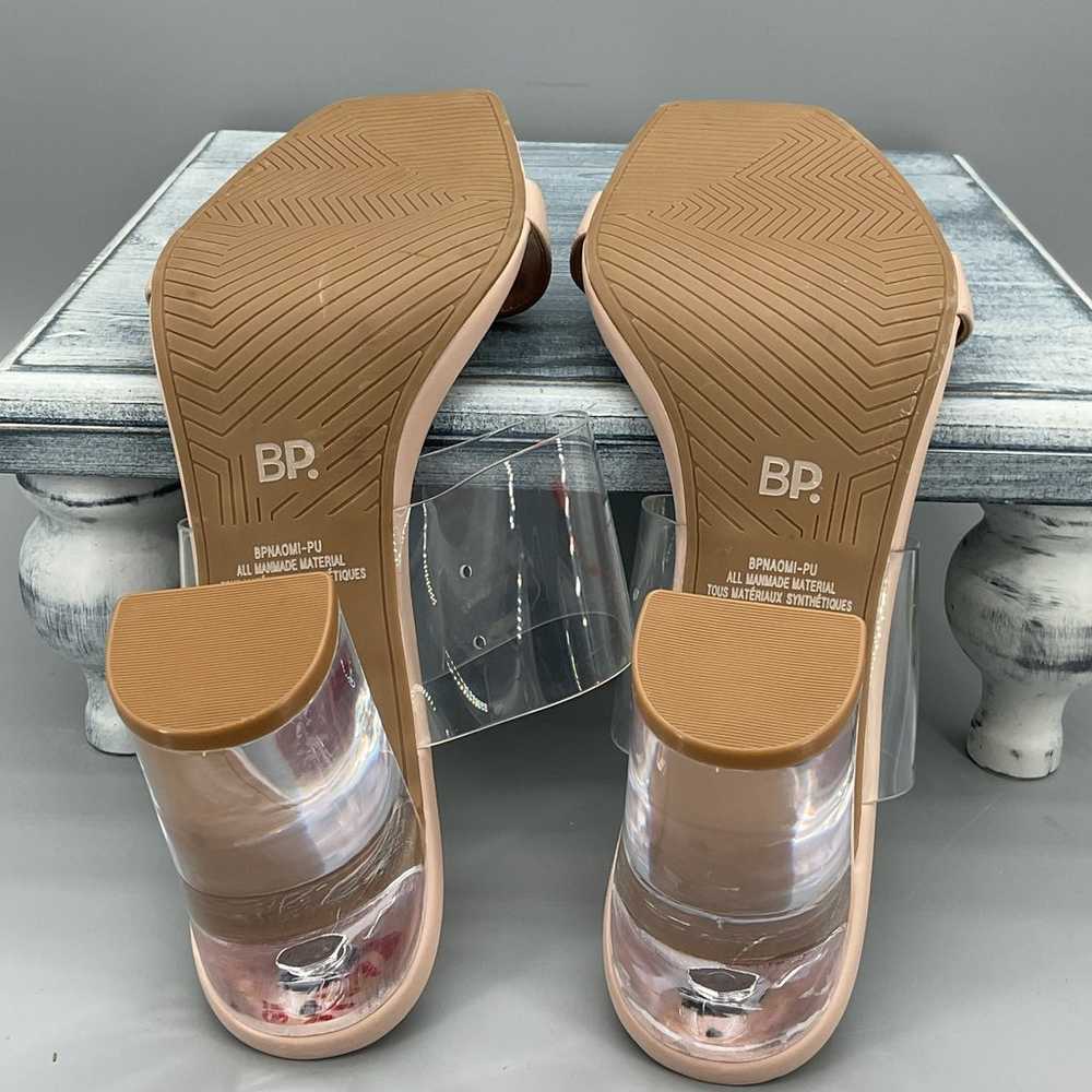 NEW BP Women’s Naomi Clear Block Heel Sandals Tan… - image 9