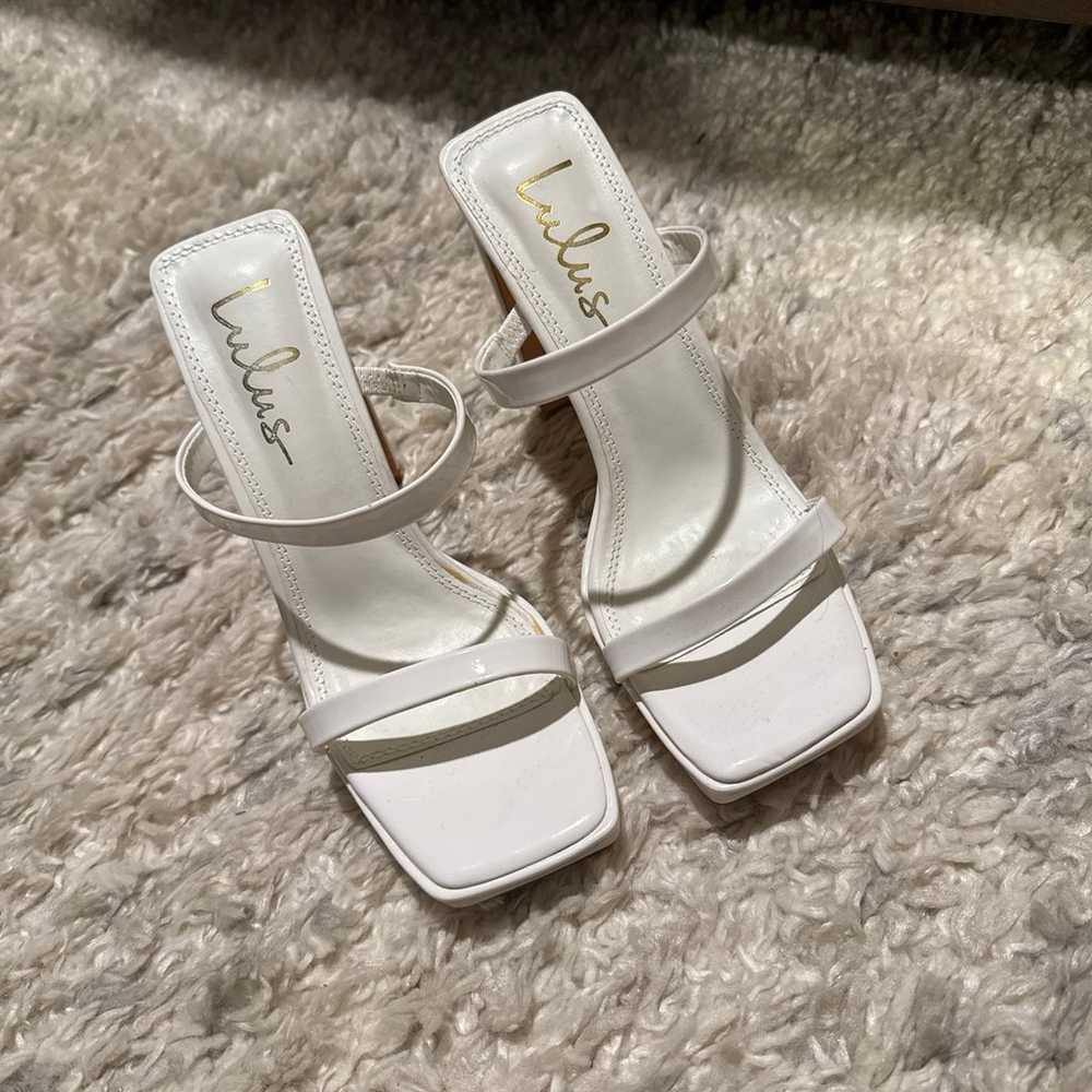 Brand New Lulu White Heels - image 1