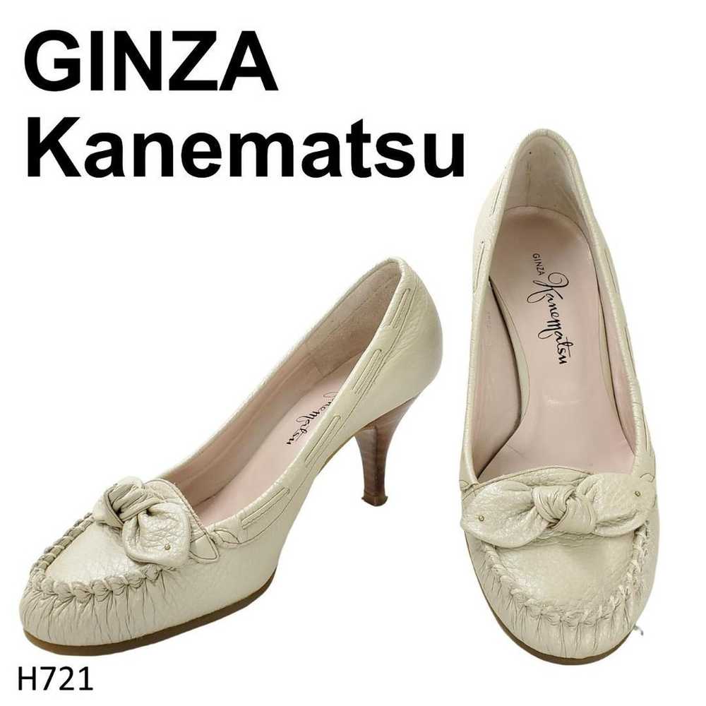 Ginza Kanematsu ✨️ Round toe pumps with ribbon, w… - image 1