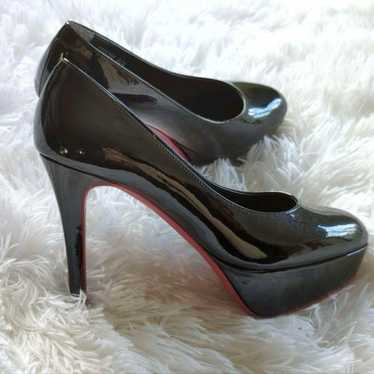 Diana DIANA Black Patent Leather Pumps Red Sole 22