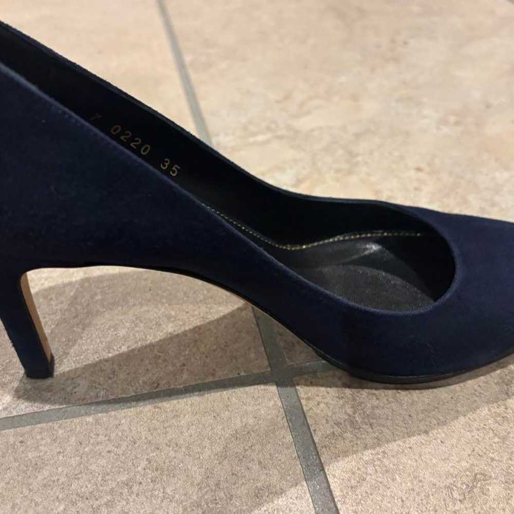 Sergio Rossi Navy Suede Pumps 35 - image 5