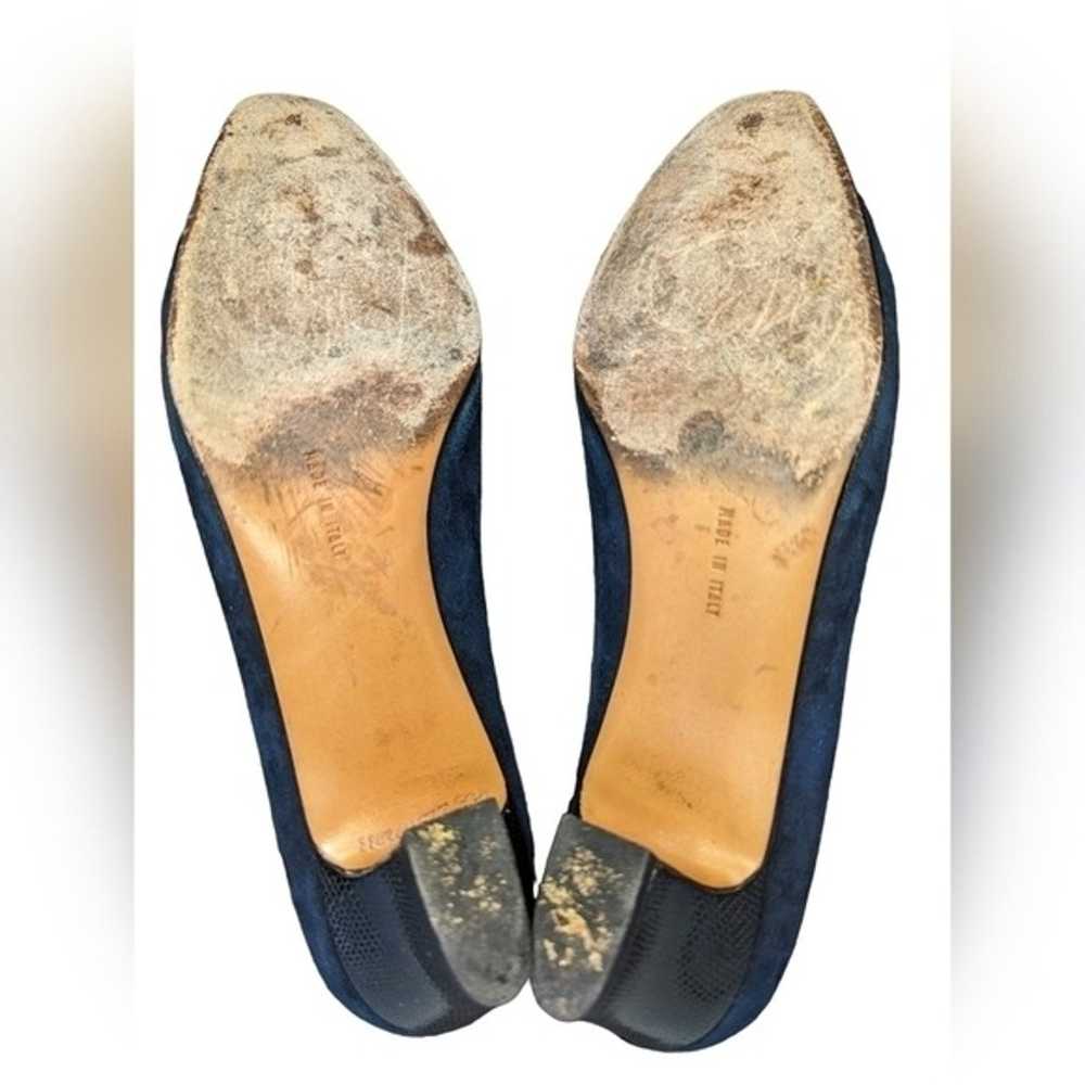 Vintage Salvatore Ferragamo Women’s Blue Suede Ca… - image 7